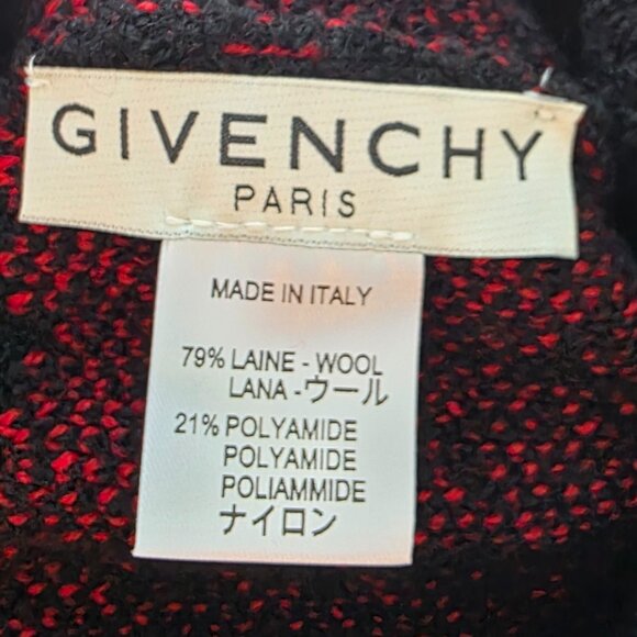 Givenchy Unisex Houndstooth Logo Wool Blend Beanie - Picture 3 of 4